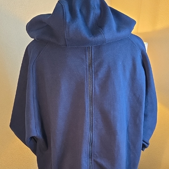 2019 Adererror Navy Blue Zip-Up Front And Rear Hoodie - Picture 7 of 13